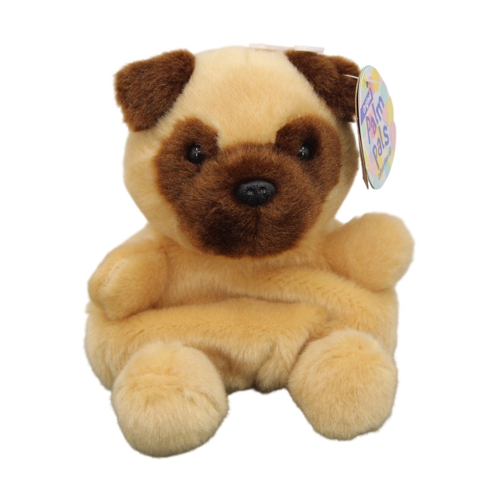 Palm Pals Frankie Pug Plush Tan Brown Dog Stuffed Animal 5in New